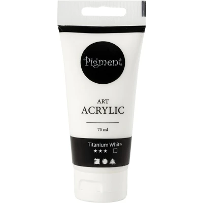 Afbeelding van Creativ Company Pigment Art Acrylverf Titanium Wit, 75ml