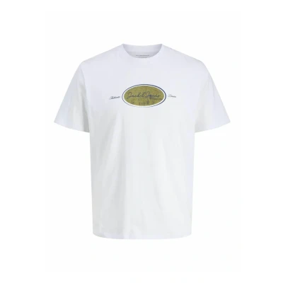 Afbeelding van Jack &amp; Jones Rundhalsausschnitt Tshirt print, Heren, Maat: Small, White