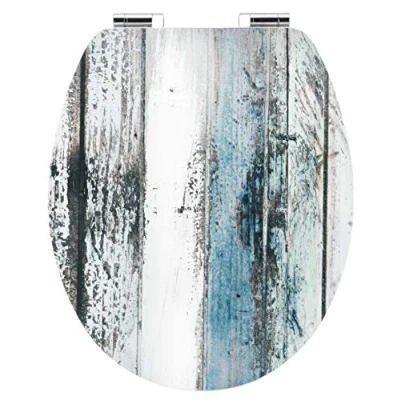 Afbeelding van Cornat Wc bril Art of acryl &quot;Wooden&quot; Elegant oppervlak Hoogwaardige houten kern softclosemechanisme &amp; snelle bevestiging comfortabel zitgevoel/toiletbril/wc deksel / KSDSC308