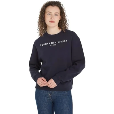 Afbeelding van Tommy Hilfiger LOGO Sweater, Dames, Maat: XS, Desert sky