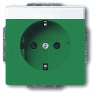 Afbeelding van Abb busch jaeger tekstwandcontactdoos ra kv centraalplaat inbouw future groen 2cka002013a5424