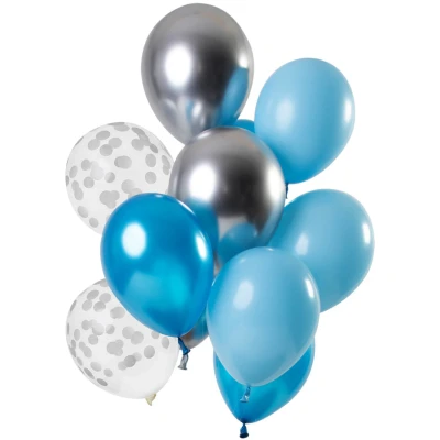Afbeelding van Ballonnen set aquamarine 12 stuks