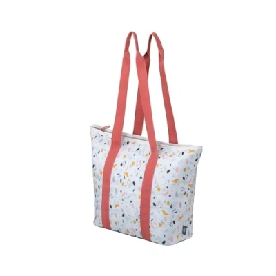 Afbeelding van alfi ISO Shopper 17 liter, terrazzo, duurzame thermo koeltas van gerecyclede PET flessen, geïsoleerde boodschappentas voor boodschappen, zwembad, sauna, isolatietas, flexibel, uitwasbaar