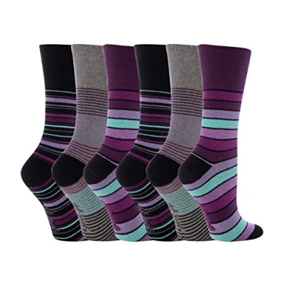 Afbeelding van 6 paar Sokken Shop Everyday Gentle Grip Dames 4 8 Zie Multi Variaties en Ontwerpen, Gemengd, 37 42 EU