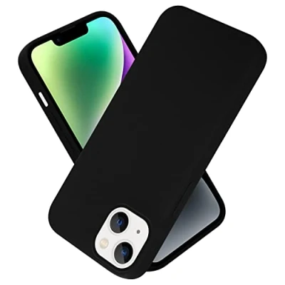 Afbeelding van Cadorabo Hoesje geschikt voor Apple iPhone 14 PLUS Case in LIQUID ZWART Beschermhoes TPU silicone Cover