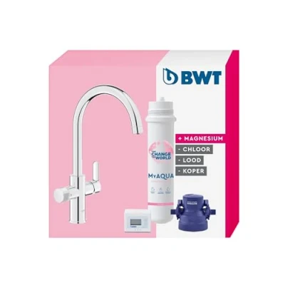 Afbeelding van BWT Waterfilter AQA drink Pure 2.0 Mineralizer Compleet filtersysteem met kraan filterpatroon voor het beste water Filtert kalk, chloor en zware metalen