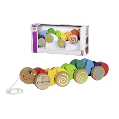 Afbeelding van Eichhorn 100003447 trekdier rups met beweging, 32 cm lang, beukenhout