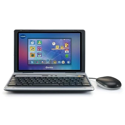 Afbeelding van VTech Genio leerlaptop XL leercomputer met groot 7&quot; LCD scherm internettoegang, tekstprogramma en veel leerinhoud voor kinderen van 5 12 jaar, grijs