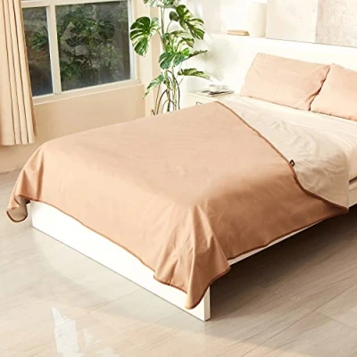 Afbeelding van Catalonia Classy waterdichte deken voor bed, intimiteit, liefdesdeken, waterdicht, volwassenen, aangroeiwerende incontinentiedeken (queen/XXL, 229 x 203 cm, taupe)