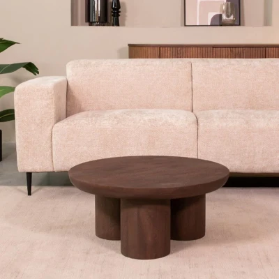 Afbeelding van Label51 Olly salontafel espresso mangohout Hout