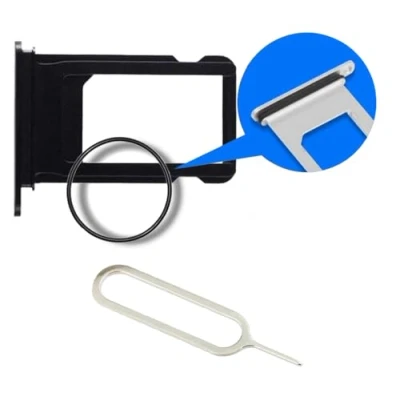 Afbeelding van MMOBIEL Sim Tray Kaart Houder Nano Slot voor iPhone 11 Pro / Max (ZWART)