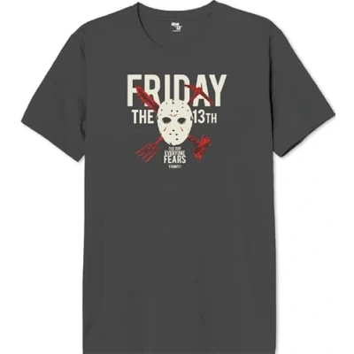 Afbeelding van Friday the 13th UXFRIDMTS002 T shirt, Antraciet, XL, heren, XL