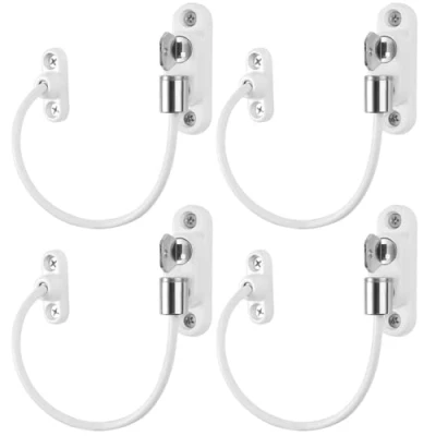 Afbeelding van Neoteck 4 STKS Kids Window Deur Kabel Restrictor Lock Kind Baby Veiligheid Draad Vang Met Sleutels voor Thuis Publiek en Commerciële Toepassingen Wit