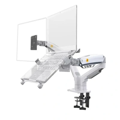 Afbeelding van NB North Bayou Laptopstandaard Monitorarm 2 in 1, voor 10 17 inch Notebook en 27&#039;&#039; Computerscherm, VESA 75/100 mm, F160 FP Wit