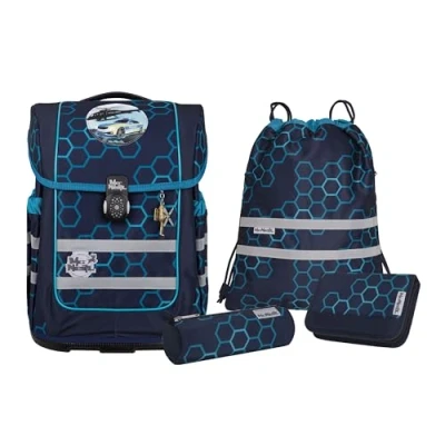 Afbeelding van McNeill Schooltas Ergo Compacto Schoolbag Set 5 delig Xagon Donkerblauw