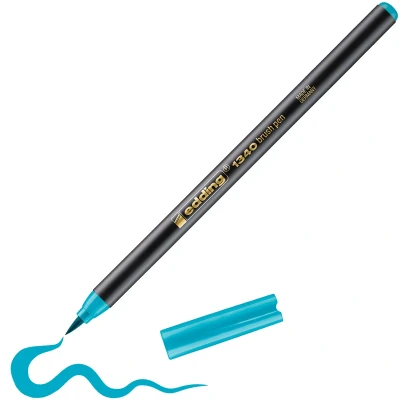 Afbeelding van edding 1340 brushpen turquoise 4 1340014