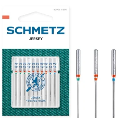 Afbeelding van SCHMETZ Naaimachinenaalden 10 jersey naalden 130/705 H SUK naalddikte: 4x 70/10, 80/12 en 2x 90/14 op alle gangbare naaimachines voor huishoudelijk gebruik te gebruiken