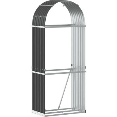 Afbeelding van Haardhoutopslag 80x45x190 cm gegalvaniseerd staal antraciet