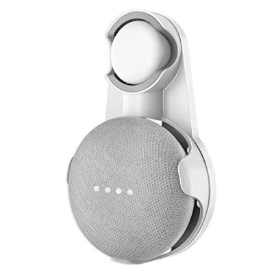 Afbeelding van Cozycase Houder Voor Google Home Mini en Nest Mini, Muur Beugel,Case Stopcontact Beugel Wit + Grijs