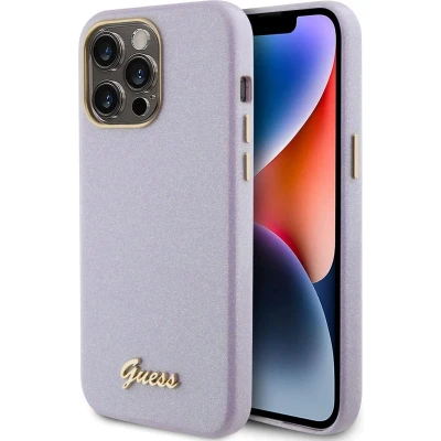 Afbeelding van Guess Full Wrapped Glitter Back Case voor Apple iPhone 15 Pro Max (6.7&quot;) Paars