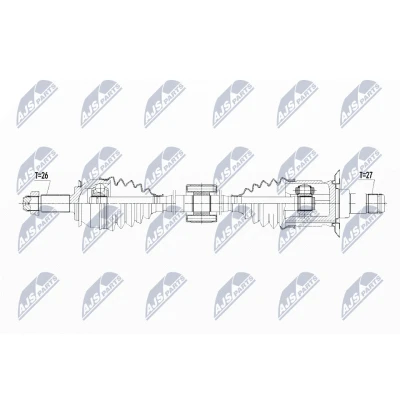 Afbeelding van NTY NPW BM 103 Aandrijfas Achteras links MINI: Countryman