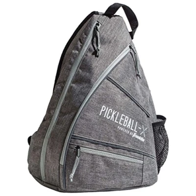 Afbeelding van Franklin Sports Pickleball Bag Heren en Dames Rugzak Officiële Verstelbare Sling van US Open Championships Grijs/Grijs