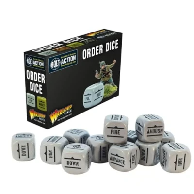 Afbeelding van Grey Pack of 12 Bolt Action Orders Dice
