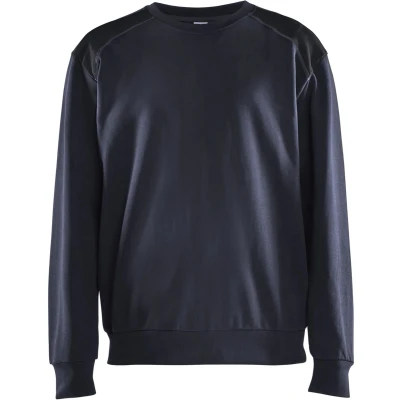 Afbeelding van Blaklader Sweatshirt bi colour 3580 1158 Donker marineblauw/Zwart M