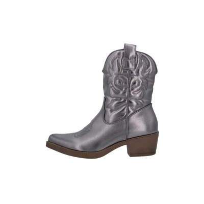 Afbeelding van Elara Cowboy/Bikerlaarsjes, Dames, Maat: 41, Silberfarben Schoenen