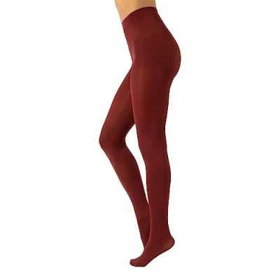 Afbeelding van CALZITALY Ondoorzichtige panty Dikke microvezel 3D 80 DEN M, L, XL Italiaanse kousen , Granaat rood, M
