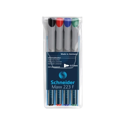 Afbeelding van Schneider universele non permanent marker Maxx 223 F 4 stuks assorti S 112394