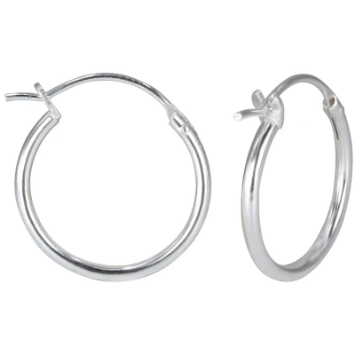 Afbeelding van JoyS Zilveren 18 mm oorringen Franse sluiting
