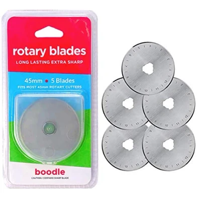 Afbeelding van 45mm Rotary Cutter Blades 5 Pack voor Olfa Etc + Case SKS 7 Steel