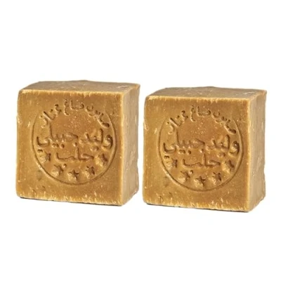 Afbeelding van IchbinPUR Originele Aleppo zeep, dubbelpak (2 x 150 g), 95% olijfolie, 5% laurierolie, traditioneel recept, haarzeep, douchezeep, handzeep, natuurzeep, Savon d&#039;Alep, plasticvrij