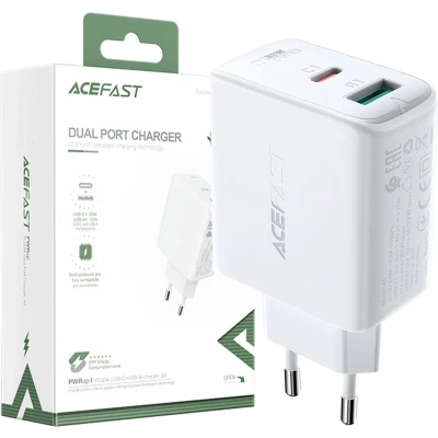 Afbeelding van Acefast Wall Charger A5 PD32W, USB + C (wit)