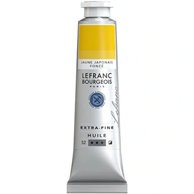 Afbeelding van Lefranc Bourgeois 405041 Extra fijne olieverf met hoogwaardige kunstenaarspigmenten, lichtecht, verouderingsbestendig 40ml Tube, Japanese Yellow Deep