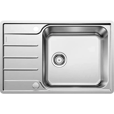 Afbeelding van Blanco Lemis enkele spoelbak met spoeltafel en draaiknopbediening XL 6 S IF Compact 525110