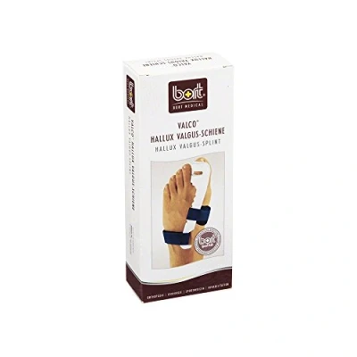 Afbeelding van bort Valco Hallux Valgus rail voor fysiologische correctie van het basisgewricht de grote teen, 1 stuks, rechts medium, wit