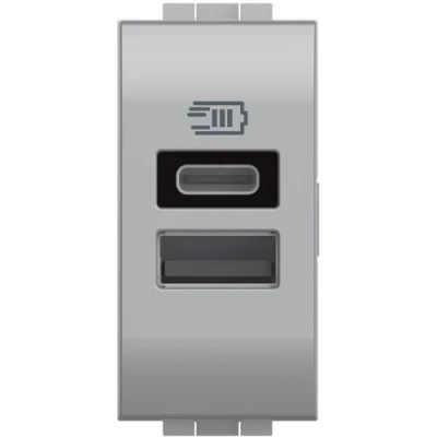 Afbeelding van Legrand livinglight usb a c 15w 1 mod tech btnt4191ac