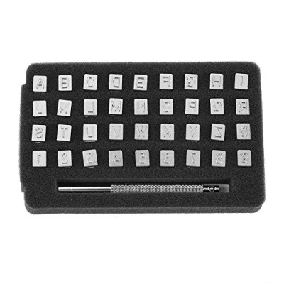 Afbeelding van 36Pcs Lederen Stempelen Legering Staal Brief Nummer Stempel Ponsen Tool Voor Diy Craft Printing(6mm)