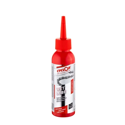 Afbeelding van Cyclon Wet Lube kettingsmeermiddel 125 ml BikeTotaal.nl Rood