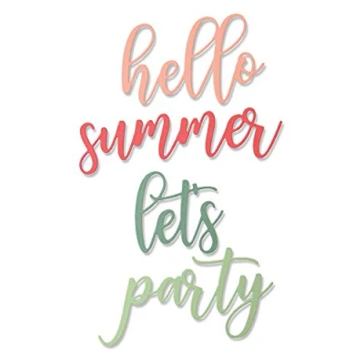 Afbeelding van Sizzix Thinlits Die Set Party Phrases 4PK 664469 Sophie Guilar (07 20)
