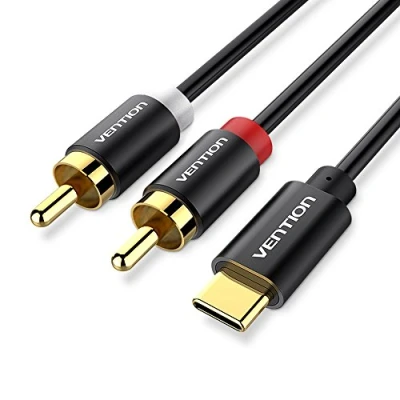 Afbeelding van VENTION USB C to RCA Cable, TypeC Splitter with DAC Chip, USBC Audio Cable Male Male, Compatible iPad, Phone, Laptop, Home Theater, DVD, Amplifier, Speaker, Car Stereo(1.5M)