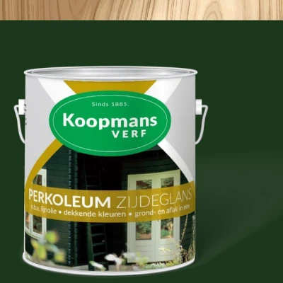 Afbeelding van Koopmans Perkoleum Zijdeglans Dekkend Ready Mixed 2,5 ltr 244 sparregroen Buitengevel &amp; Tuin