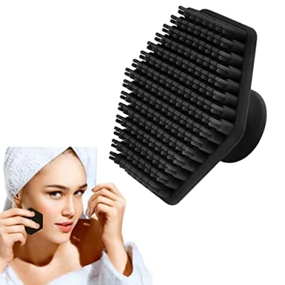 Afbeelding van siliconen gezichtsreinigingsborstel Handmatige gezichtswasborstel met handvat Gezichtswasborstel, gezichtsreinigingsborstel, gezichtsscrubber exfoliator, gezichtsexfoliatorborstel Jimii
