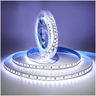 Afbeelding van Tesfish 24V Ledstrip, 5M wit 6000K LED strip Light SMD 5054 IP20 120 LEDs/M, Totaal 600 LEDs superheldere verlichting voor thuis, rek, keuken