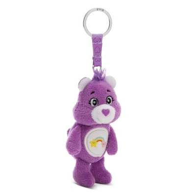 Afbeelding van Sleutelhanger Geluksbeertjes Beste Vriend Beertje 10 cm paars Metgezel knuffeldierhanger met sleutelring Sleutelhouder voor sleutelkoord, tas, rugzak en meer
