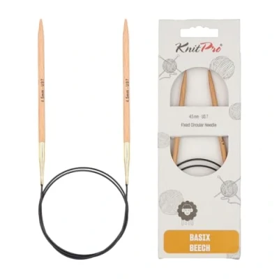 Afbeelding van KnitPro KP35309 40 cm x 4,5 mm Basix Vaste Rondbreinaalden, Berken