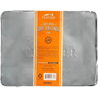 Afbeelding van Traeger BAC458 Drip Tray Liner 5 Pack voor Ranger en Scout Draagbare Houtpelletgrill Roker