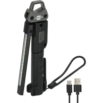 Afbeelding van Brennenstuhl oplaadbare LED zaklamp HL 400 AC/LED bouwlamp met geïntegreerde batterij (400lm, 3 afzonderlijk inschakelbare lichtbronnen, lichtduur max. 6u, incl. USB C oplaadkabel)